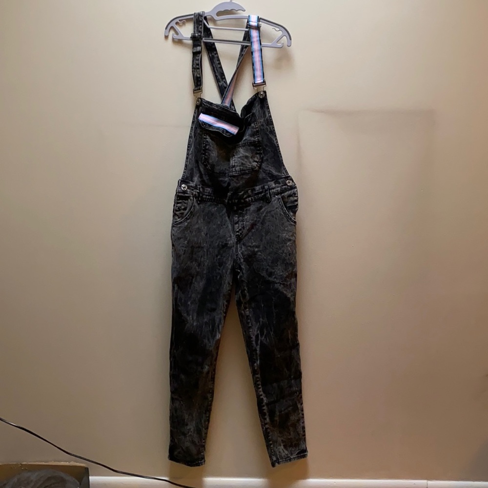 TRANSGENDER FLAG VINTAGE OVERALLS